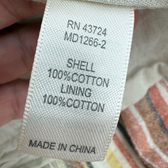 Linda Anderson Dress Women XXL Multicolor Sleeveless Stripe Tiered Maxi House - Picture 12 of 15